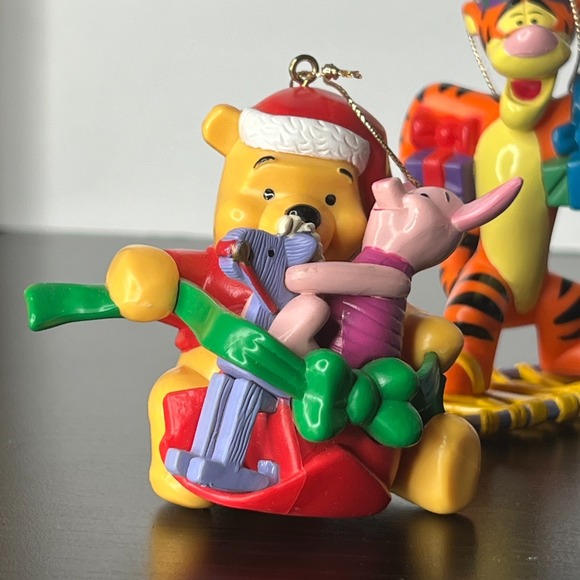 Disney Hallmark Ornament Lot Pooh Tigger Piglet Eeyore Minnie Christmas With Box - Picture 2 of 7